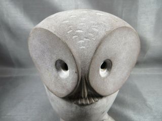 Vtg.  Ceramic Art Pottery OWL Signed by Artist HILDRED REENTS MID CENTURY MODERN 4