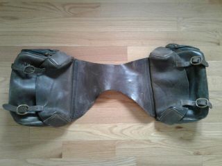 Vintage Leather Motorcycle Saddle Bags Brown Leather L@@k