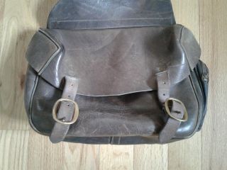 VINTAGE LEATHER MOTORCYCLE SADDLE BAGS Brown LEATHER L@@K 3
