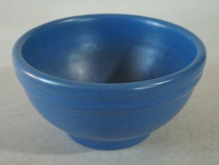 Vintage “catalina Island Pottery” Plain Mixing Bowl – Blue Glaze On Red Clay