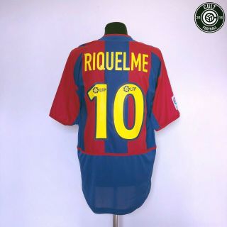 Riquelme 10 Barcelona Vintage Home Nike Football Shirt Jersey 2002/03 (l) Boca