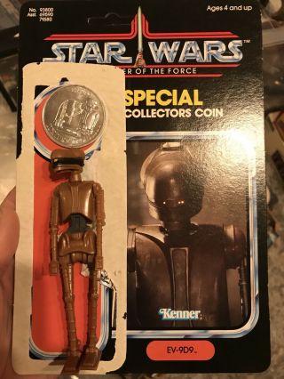 Vintage Kenner Star Wars Power Of The Force Ev - 9d9 Complete W Coin