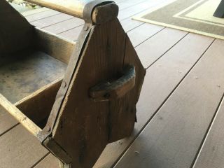 Vintage Wooden Tool Box Caddy Handmade primitive antique box 3