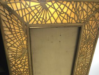 Tiffany Studios Bronze Slag Glass Frame Pine Needle Pattern 947 9