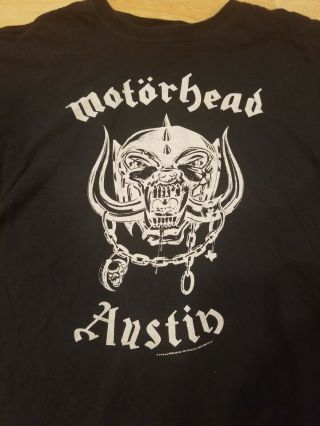 Vintage Lemmy " Motorhead Austin  2010 " T - Shirt - Size L Tour Rock Rare