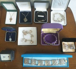 Vintage 925 Hallmarked Silver Jewellery Boxes