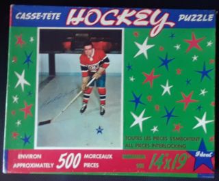 Vintage Montreal Canadians Boom Boom Geoffrion Jig Saw Puzzle,  Extremely Rare