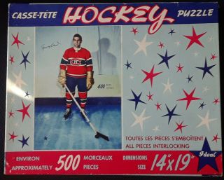 Vintage Montreal Canadians Maurice Richard Jig Saw Puzzle