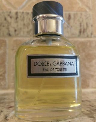 Dolce & Gabbana Pour Homme Edt Spray 2.  5 Oz / 75 Ml Vintage Made Italy Lnib 95