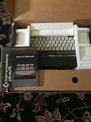 Vintage Commodore Plus/4 w/original box,  packaging & manuals. 2