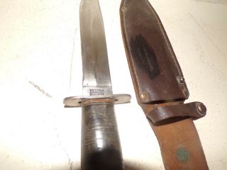RARE VINTAGE WESTERN BOWIE KNIFE WITH SHEATH ESTATE FIND 2