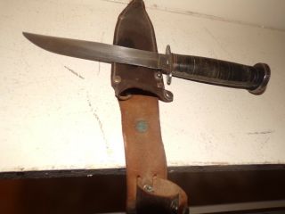RARE VINTAGE WESTERN BOWIE KNIFE WITH SHEATH ESTATE FIND 5