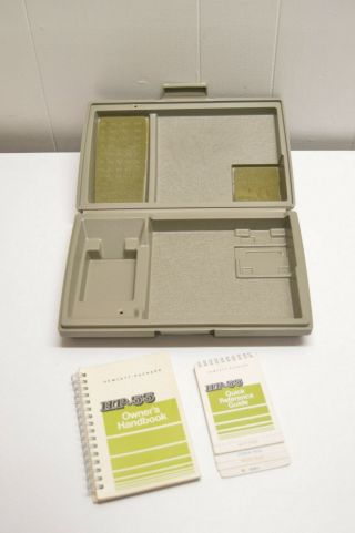 Vintage Owner’s Handbook And Hard Case For Hp - 55 Scientific Calculator