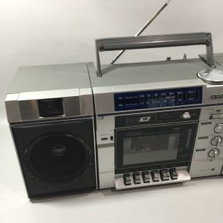 SANYO M9838 Am/Fm Cassette Stereo Boombox Ghetto Blaster Vintage Radio Rare 2