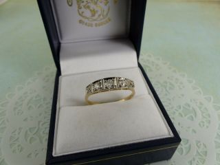 Antique Victorian 18ct Gold Diamond Ring Size 