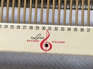 Vintage Numbered Record Holder Lyric Wire Rack Stand 33 45 78 RPM Mid Century 5