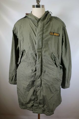 B8019 Vtg Us Army M - 1951 Cold Weather Ecwcs Fish Tail Parka Military Jacket S