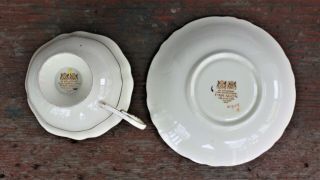 Vintage Paragon Wide Mouth Double Warrant Large Hydrangea Tea Cup & Saucer Set 6
