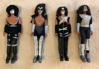 Rare 1978 Mego Kiss Dolls - Set Of 4 In (no Boxes)