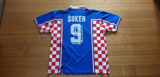 1998 Croatia Suker Xxl Lotto Football Shirt Jersey Vintage Trikolt World Cup