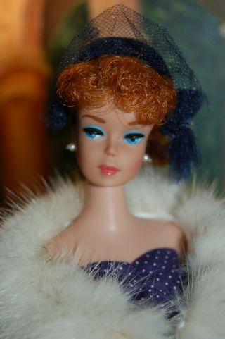 Vintage Mattel Barbie 1964 - 65 850 Ponytail Titian With Gay Parisienne