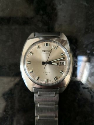 Vintage Seiko 7005 - 8042 - P Automatic Watch With Steel Bracelet Strap