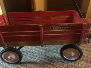 Vintage Radio Flyer Town & Country Red Stake Wagon.  Removable Sides