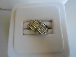 Stunning Antique Diamond Plaque Ring 14kt Wg 1 Ctw