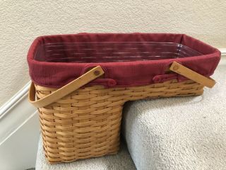 Vintage 2001 Signed Longaberger Step It Up Stair Basket With Protector