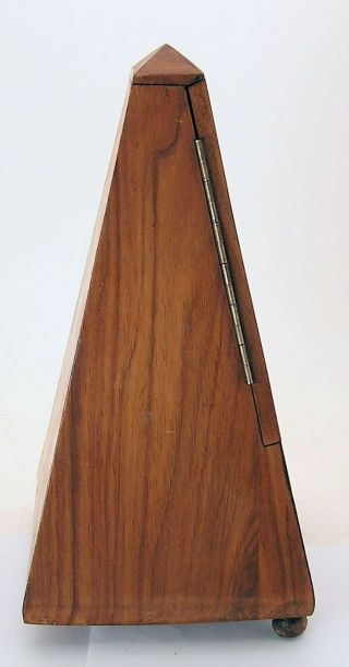 Vintage Antique R are Metronome De Maelzel Wood Obelisk Wind Up with Rare Bell 5