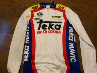 Vintage Team Teka Long Sleeve Vintage Cycling Jersey Large