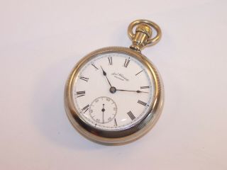 1900 Waltham 18s 7 Jewel No.  18 Open Face Oresilver Pocket Watch