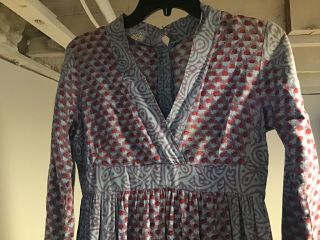 Vintage India Imports of Rhode Island Purple red Swirl Boho Dress.  Size XS small 4