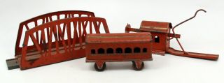 Fa Vintage Catapult Metal Toy Train Passenger Car C.  1920 