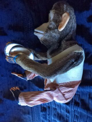 Vintage Jolly Chimp Monkey Toy With Cymbals C.  K.  Japan 3