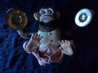 Vintage Jolly Chimp Monkey Toy With Cymbals C.  K.  Japan 4