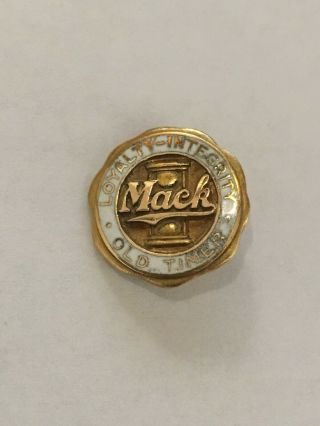 Vintage Mack Truck Service Pin - Old Timer - 10k Solid Gold - Rare Find
