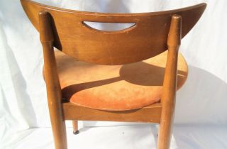Vintage Mid Century Chair - By Statesville Chair Co N.  C.  Fabric VHTF 2