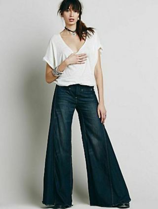People Vintage Extreme Flare Wide Leg Jeans Size 30
