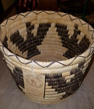 Vintage Native American Pima Indian Arts&crafts Papago Tohono O’odham 10 " Basket