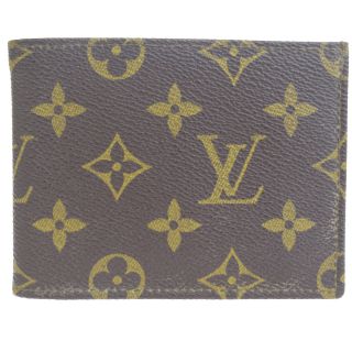 Authentic Louis Vuitton Bifold Wallet Purse Monogram Leather Bn Vintage 02eq740