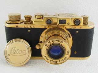 Leica 2 (d) D.  R.  P.  Ernst Leitz Wetzlar Wwii Vintage Russian Gold Camera