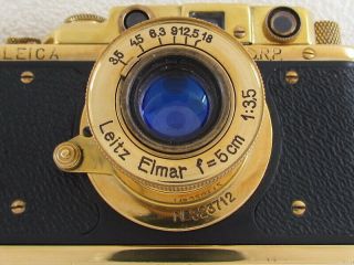 Leica 2 (D) D.  R.  P.  ERNST LEITZ WETZLAR WWII Vintage Russian GOLD Camera 2
