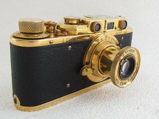 Leica 2 (D) D.  R.  P.  ERNST LEITZ WETZLAR WWII Vintage Russian GOLD Camera 3
