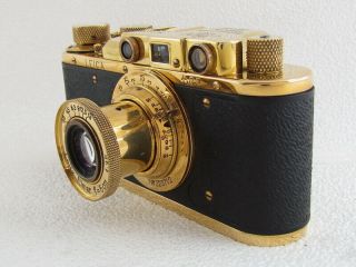 Leica 2 (D) D.  R.  P.  ERNST LEITZ WETZLAR WWII Vintage Russian GOLD Camera 4