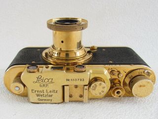 Leica 2 (D) D.  R.  P.  ERNST LEITZ WETZLAR WWII Vintage Russian GOLD Camera 6
