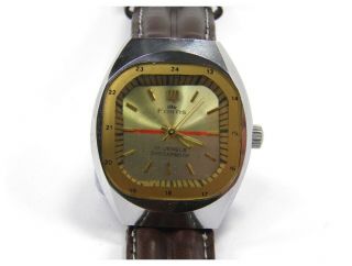 Vintage Mens Fortis 17 Jewels Stainless Steel Mechanical Wind Wrist Watch