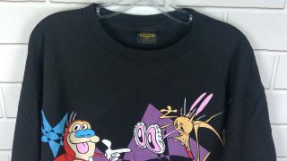 Vintage Ren and Stimpy Shirt 1992 Nickelodeon 1990s Size XL Black Changes Rare 3