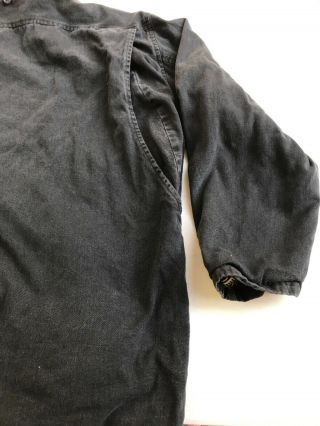 Vintage Stussy Black Denim Heavy Jacket Print Lined Made In USA Men’s XL 1990’s 10