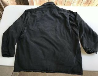 Vintage Stussy Black Denim Heavy Jacket Print Lined Made In USA Men’s XL 1990’s 8